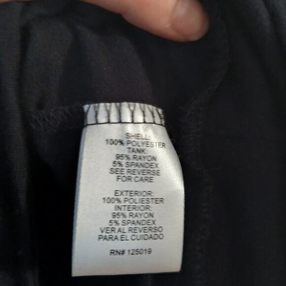 Joseph A black boho sheer batwing blouse with built-in tank size L - Picture 5 of 6